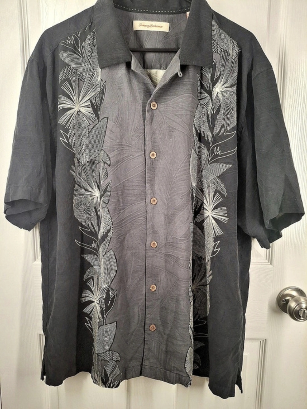 Tommy Bahama Floral Silk Shirt Size XL